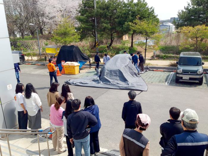 파주도시공사, 문산행복센터 전기차 화재 대비 훈련 실시