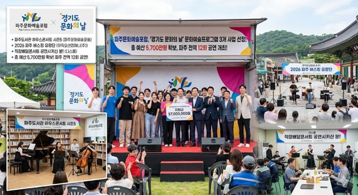 파주문화예술포럼, 경기도 문화의날 공모사업 3개 선정… 도비 5,700만원 확보