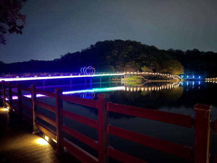 공릉호수 2.2km ‘빛의 산책로’ 완성… 파주시, 야간경관 명소 조성 마무리