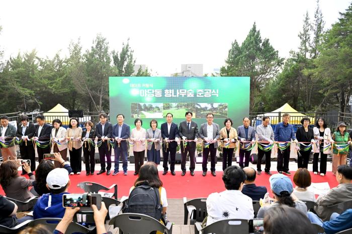 파주시, 야당동 향나무숲 준공… 운정4동 일상 속 녹지 품다